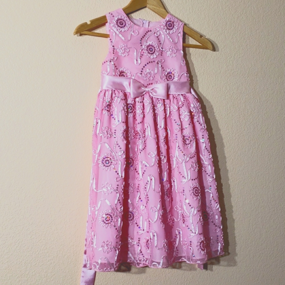 Pink sparkly party dress